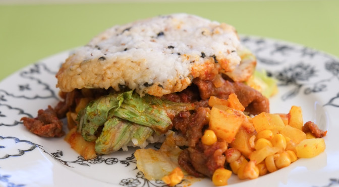 Korean Rice Burgers at Kobob Burger on Main St.